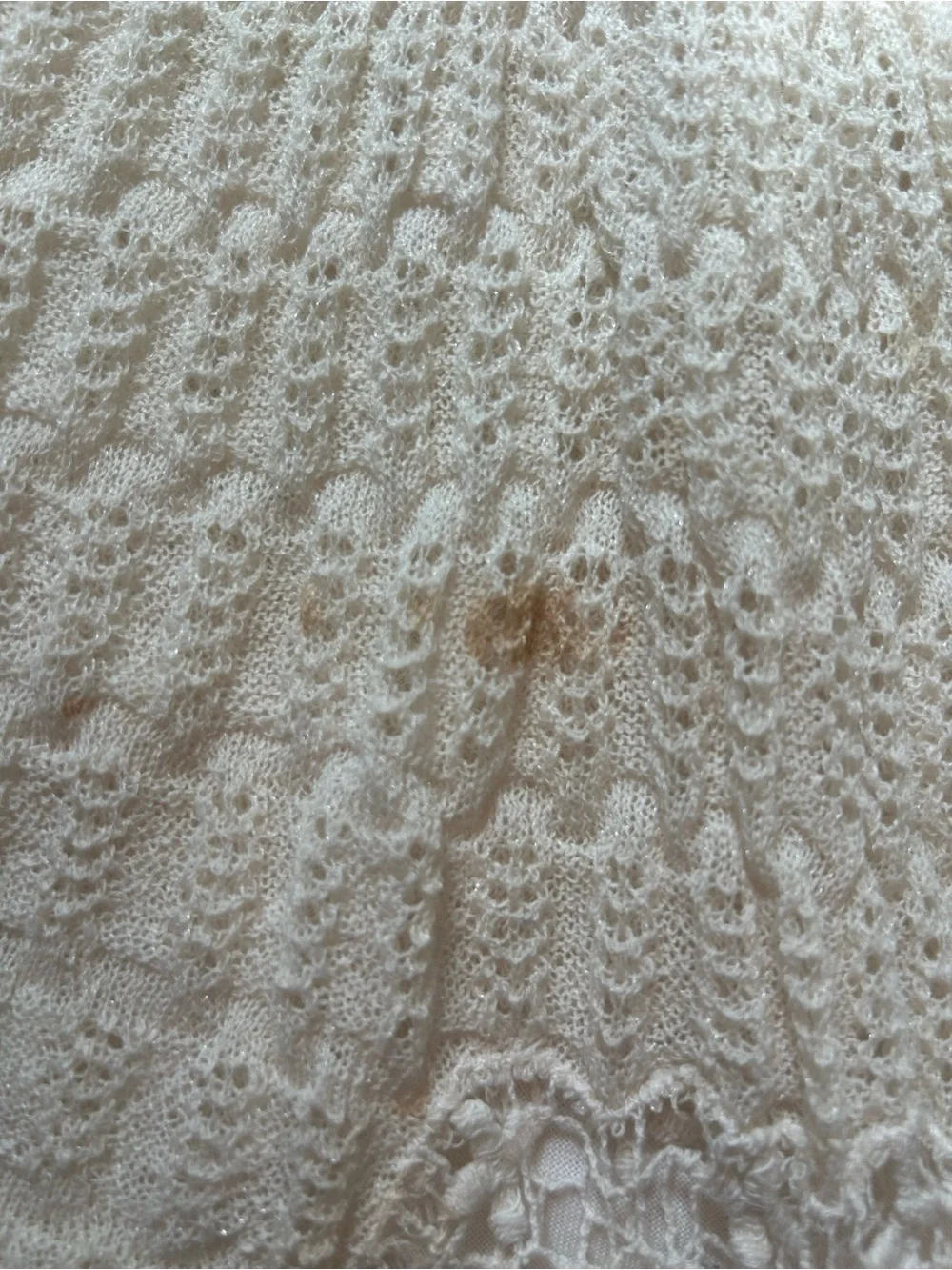 Free People Cream Crochet Lace Top